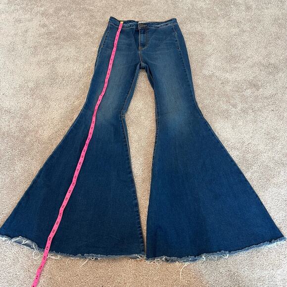 Free People Dark Blue Flare Jeans - Picture 3 of 10